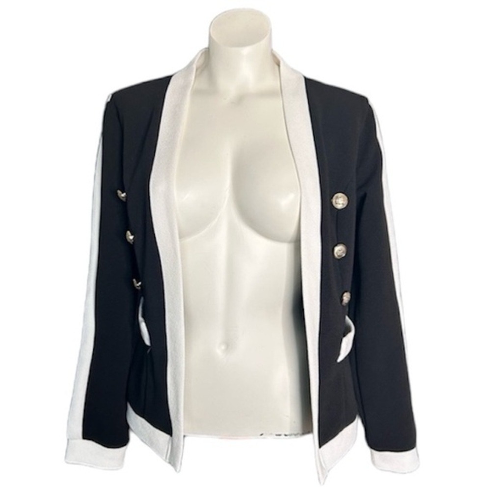 Shein Retro Black and White Blazer Small